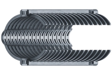 Jeu e-rib | Stabilise les gaines annelées dans les fraiseuses CNC | Largeur nominale : 36 mm