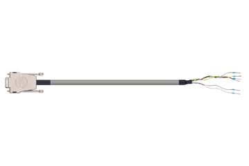 Câble encodeur readycable® similaire à Festo NEBM-S1G9-E-xxx-LE6, câble de base, PUR, 10 x d