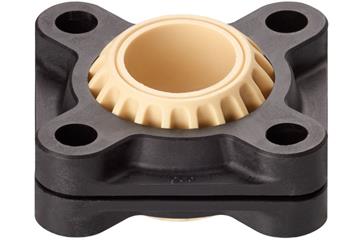 Palier applique avec 4 trous de fixation et boîtier séparable, KFSM GT, igubal®, calotte sphérique iglidur® J