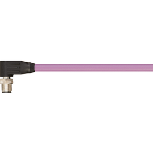 Câbles Ethernet industriel/CAT5, PUR, connecteur A : M12 codé d mâle coudé, connecteur B : câble nu, 12,5 x d