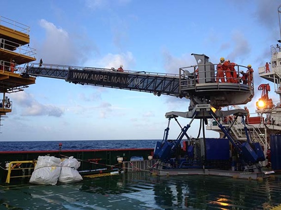 triflex® for cable guiding on a hexapod of a gangway on a ship