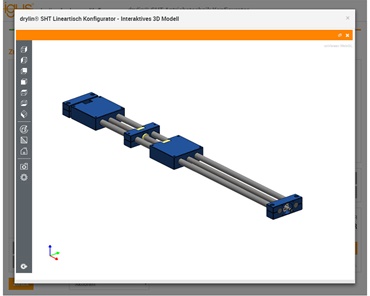 Configurateur de technique d'entraînement drylin® SHT