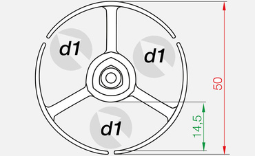 Chaîne porte-câbles pour meubles OCR