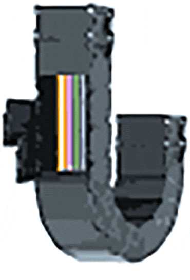 Chaînes porte-câbles comme gaine protectrice