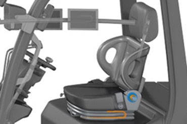 Siège avec chaîne porte-câbles