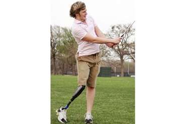 Jambe prothétique de Blatchford Products équipée de paliers lisses iglidur®