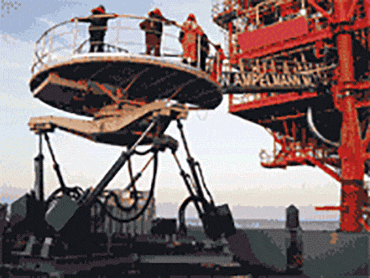 Plateforme « Ampelmann » à stabilisation automatique